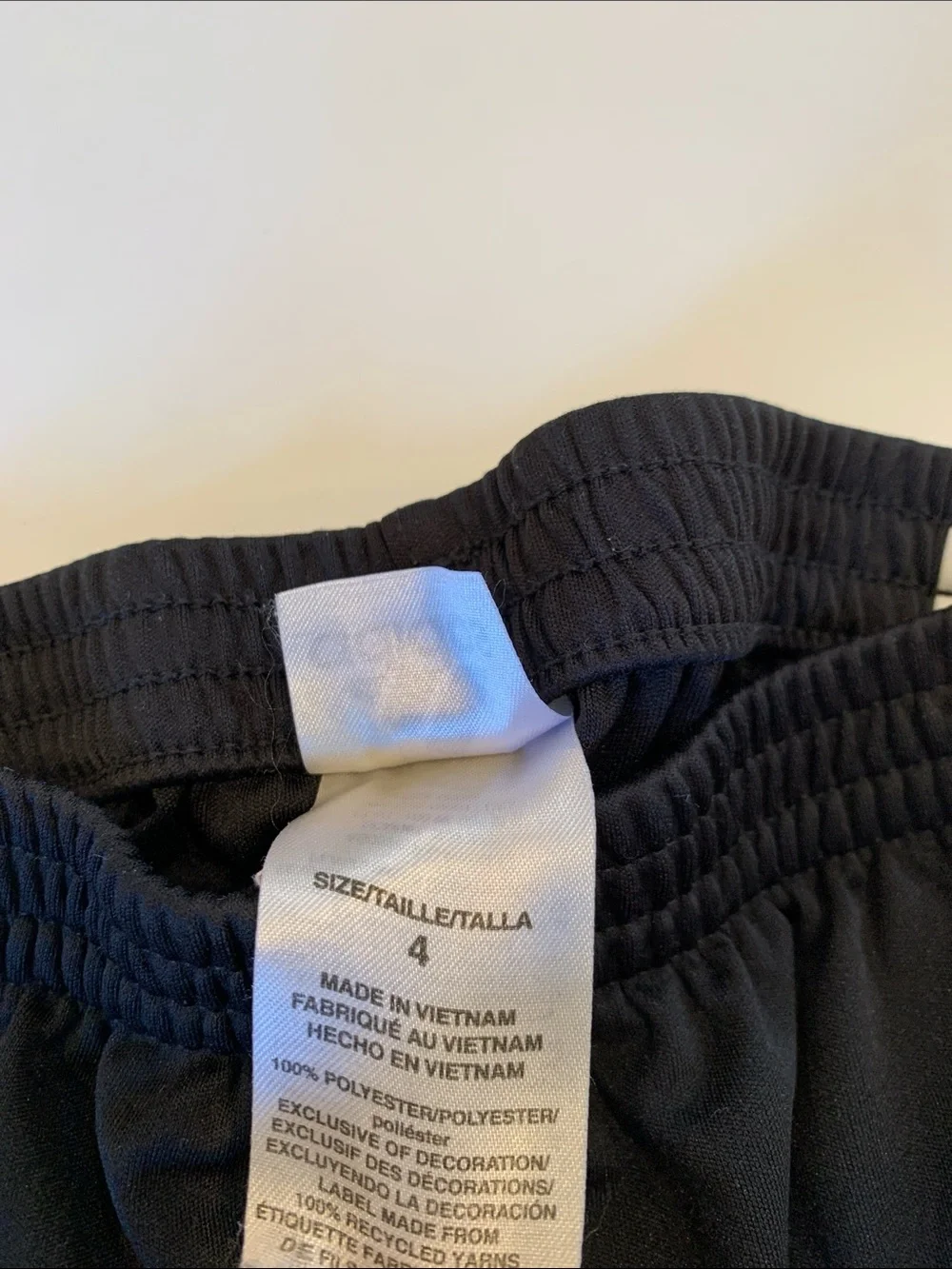 adidas Flawed Boys Size 4 Black and White Elastic Waist Pull-On Athletic Shorts